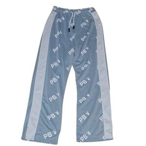 PLAYBOY x Missguided Pastel Blue Monogram Logo Trackpants